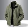 Men's Jacket Sports Loose Korean Style Casual Solid Color Pocket Long Sleeve Zipper Cardigan Top