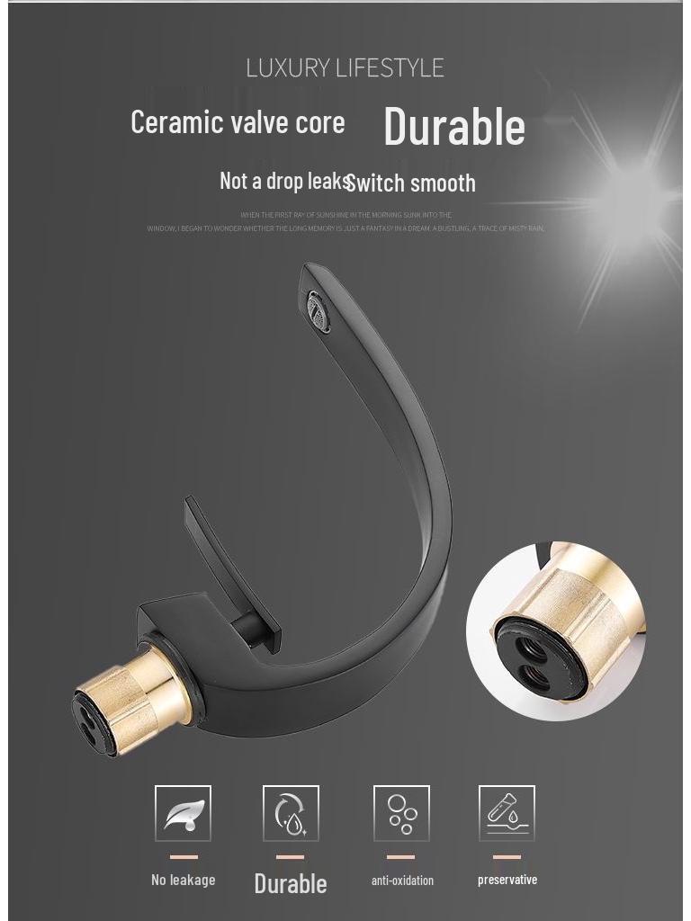 Celoměděná dvouteplotní umyvadlová baterie - bílá povrchová úprava