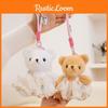 Bear Wear Dress Plush Keychain Stuffed Doll Pendant Backpack Decoration Gift