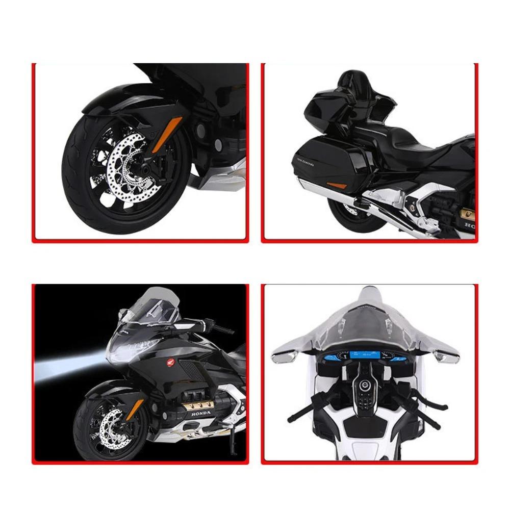 1/9 Honda Gold Wing Tour GL1800 Alloy Die Cast Motorcycle Model Vehicle Collection Sound and Light Off Road Autocycle Toys Car