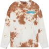 WE11DONE Brown Tie-Dye Logo Patch Long Sleeve T-Shirt Unisex Tops Multicolor WD-TT1-22-625-U-BR