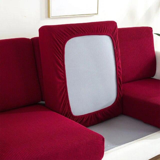 Polar Fleece Sofa Cover Jacquard Stretch Sofa Cushion Seat Cover Spandex L-shaped Corner Seaction Cover Living Room Anti-dust