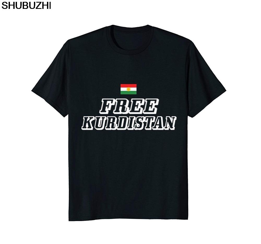 Free Kurdistan TShirt With A Kurdish Flag New Cotton Leisure Fashion Brand Clothing Hip Hop Brand New Clothing Casual Tee Shirt
