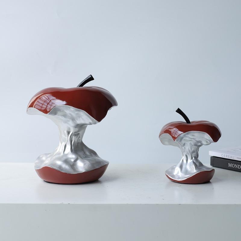 European Resin Apple Sculpture Artificial Fruit Ornament Delicate Living Room Wine Cabinet Office Apple Ornament Home Decoration