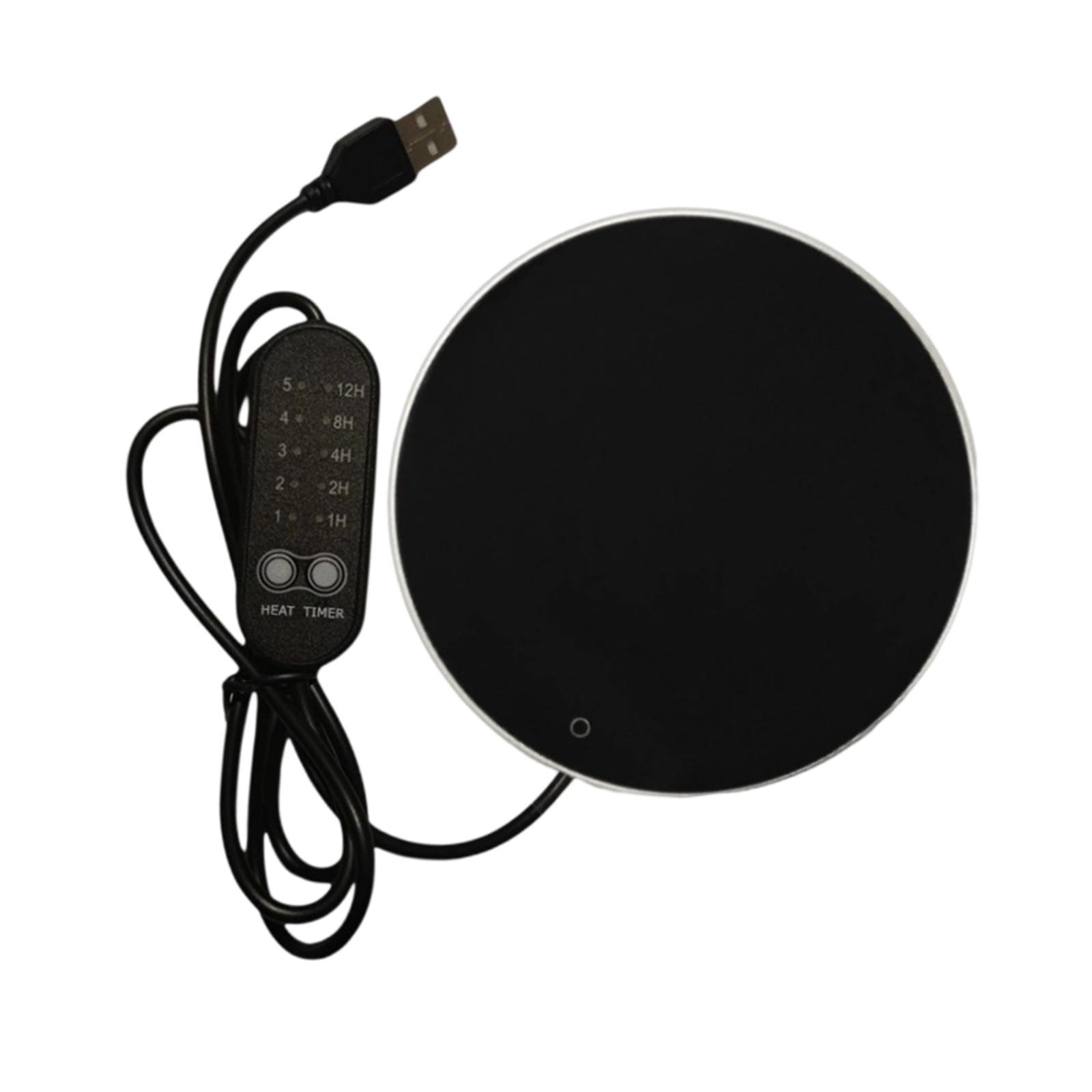 Candle Warm Men Women Portable Smart Heating Plate 5 Temp Settings Fast Heating Electric серебряный