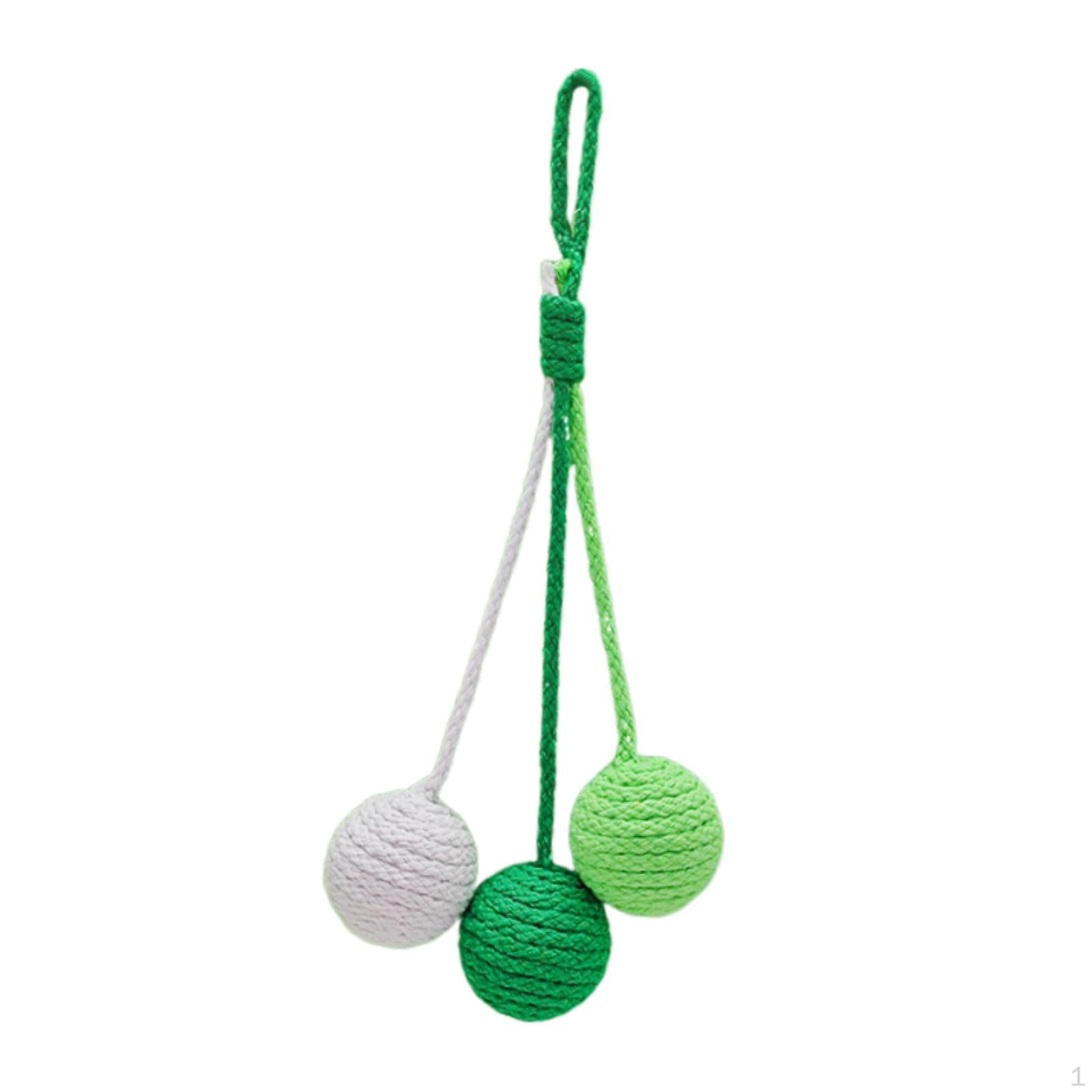 

Cat Scratcher with Sisal Ball, Protects Sofa, Scratches Floor, Entertains And Exercises, Hanging White Green