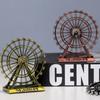 Metal Art Figurine Retro Ferris Wheel Model Crafts London Eye Ornament  Desk