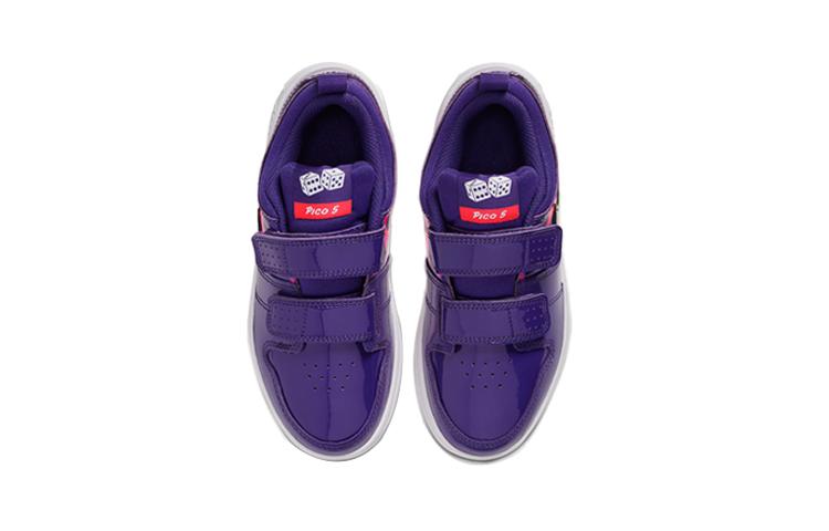 Nike Pico 5 Auto Low top Sports Casual Shoes Flame Purple Children Aged 3 7 Years Old CQ3786-500