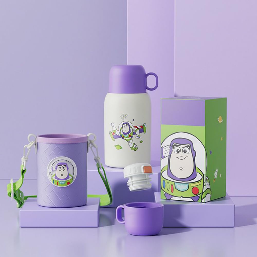 

500 мл Вода 316 Нержавеющая сталь Складной стакан Ручной или плечевой Подходит для начальной школы и Девочек и мальчиков Детская бутылка, 2-сторонний