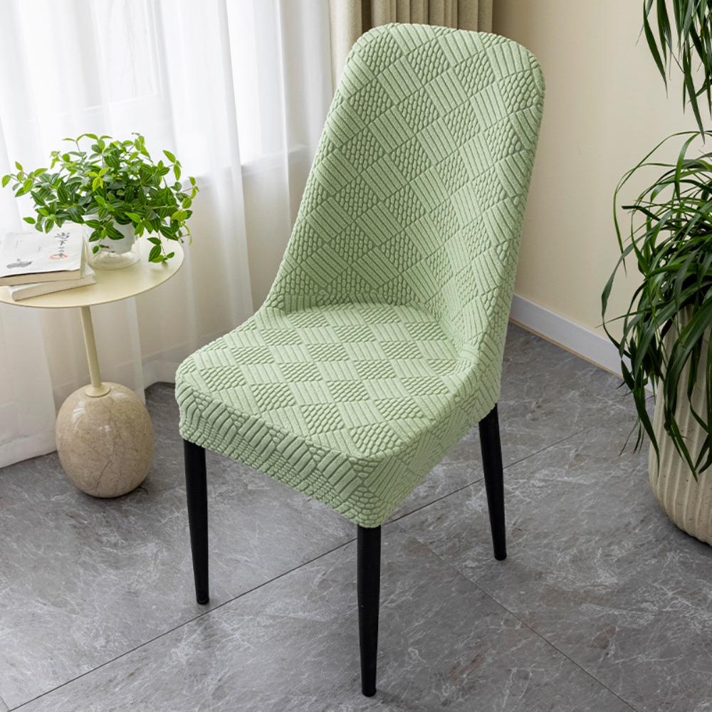

Elastic Half Round Dining Chair Cover Large Arc Universal Seat Back Cushion Set for Home Use 1pc