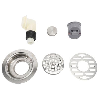 10cm Rundes Bodenablauf-Set Edelstahl Geruchsprävention Duschablauf Badezimmer Haarsieb 50‑75mm Rohre