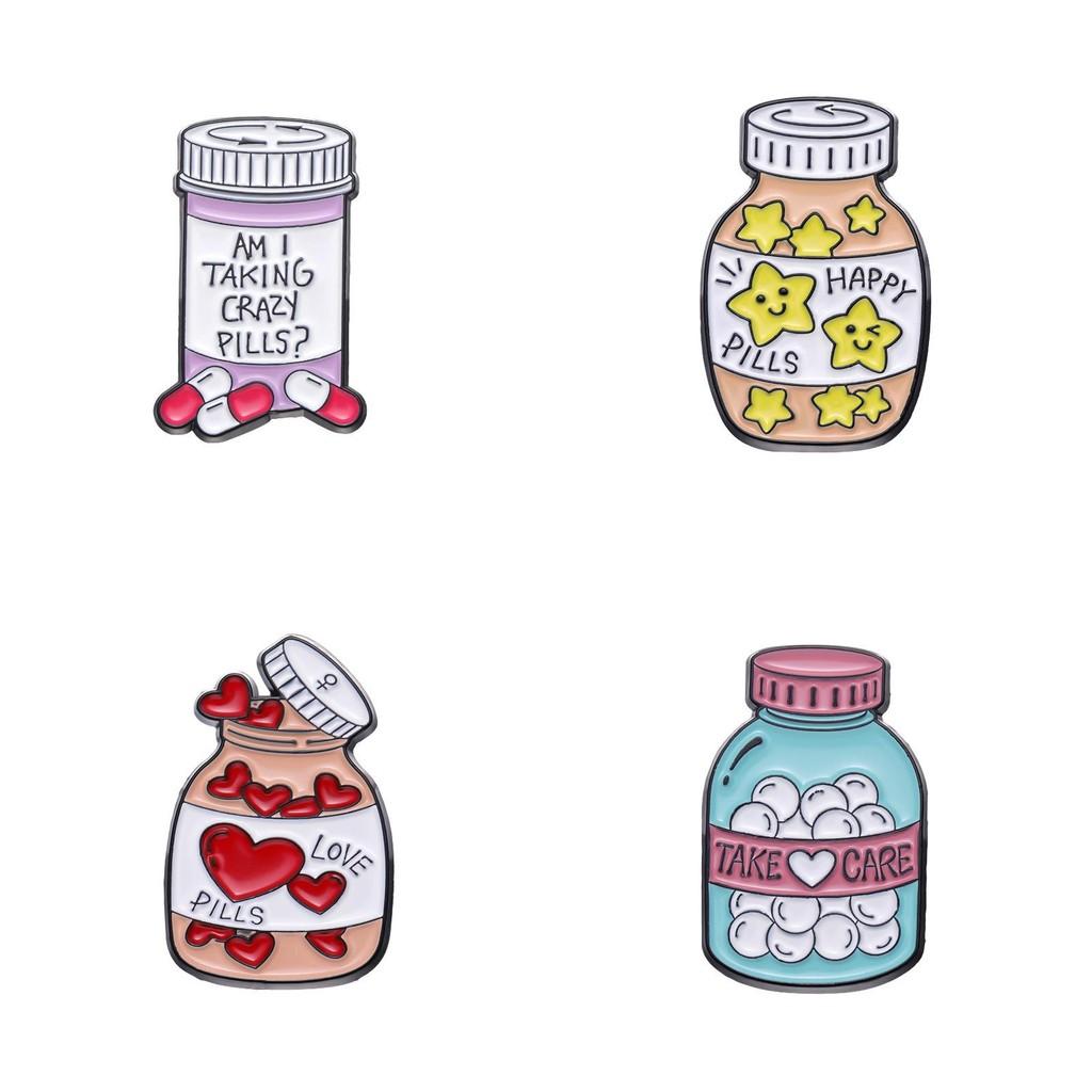 Alloy Brooch Personalized In Fun Cartoon Candy Bottle Design For Stylish Wear