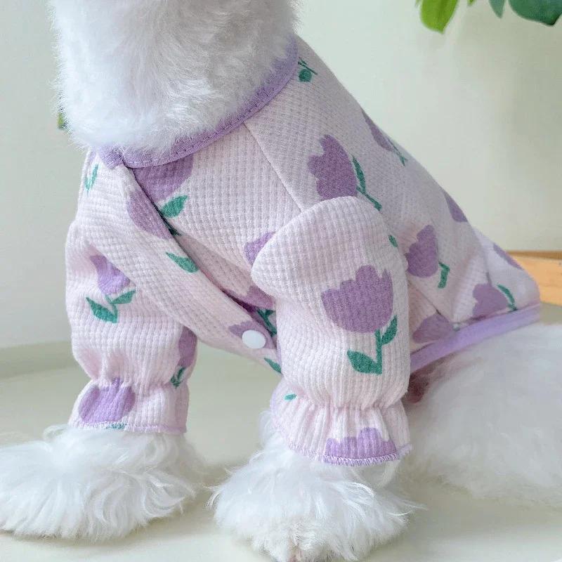 

Spring Summer Dog T-shirt Cat Puppy Small Dog Clothes Costume Apparel Yorkie Pomeranian Maltese Poodle Bichon Schnauzer Clothing XS（old） фиолетовый
