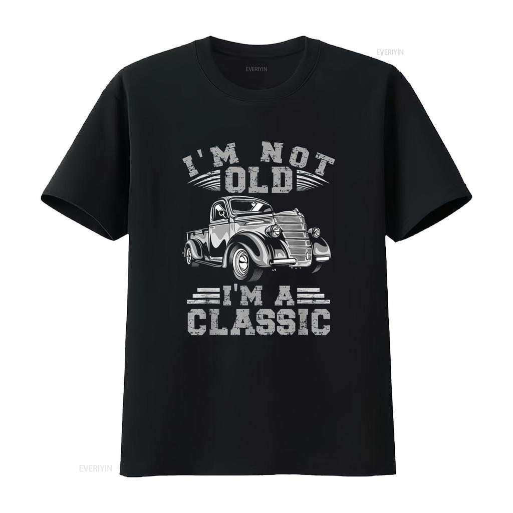 Ich bin Nicht Alt Klassisches T-Shirt vintage gewaschen Lässig Streetwear Vielseitig Unisex Weich Bequem Mann Mode Grafik Atmungsaktiv