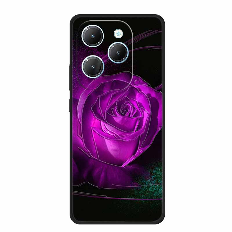 For Infinix Note 40X 5G Case 3D Relief Emboss Black Silicone Soft Back Cover Case For Infinix Smart 8 Plus Hot 40 Pro 40i Case