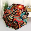 1pc Horse Christmas Automatic Folding Umbrella, Lightweight Retractable Compact Travel Umbrella, 8-Rib Sturdy Frame145