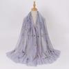 Ethnic Style Gold Foil Printed Scarf Soft Polyester Women S Fashion Scarf
