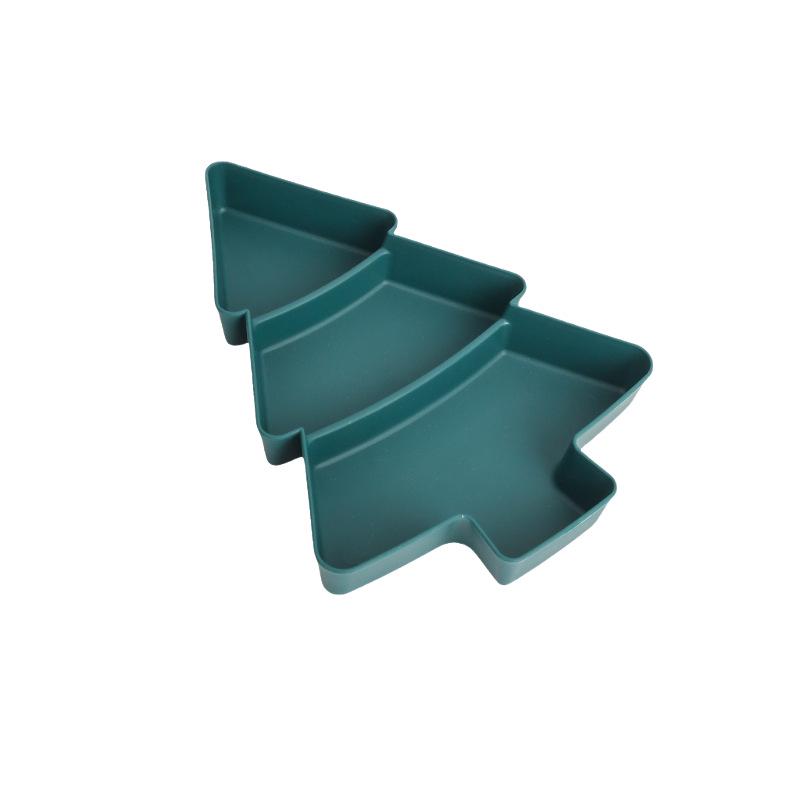 Christmas Tree Snack Tray with Compartments for Nuts, Sweets & Dried Fruits