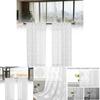 Polyester Lace Floral Window Curtain For Bedroom Kitchen Short Window Decor
