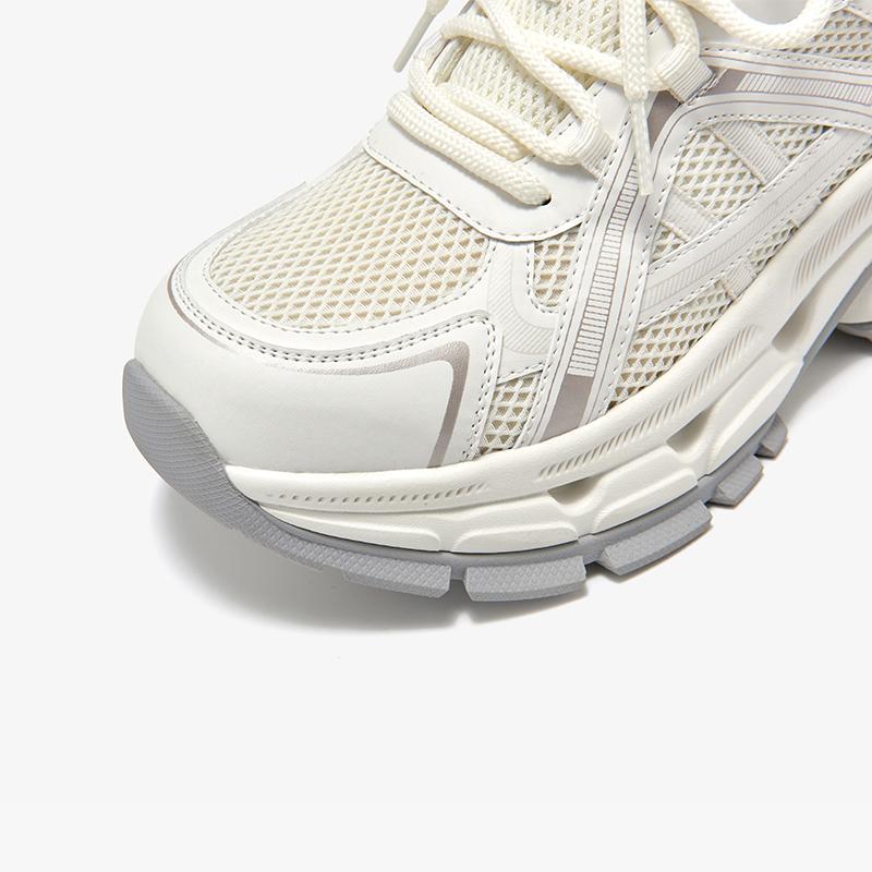 Fashion BEAUTODAY Casual Sneakers Women Air Mesh Sick Sole Round Toe Lace-up Mixed Colors 2024 Spring Ladies Shoes Handmade C29A02