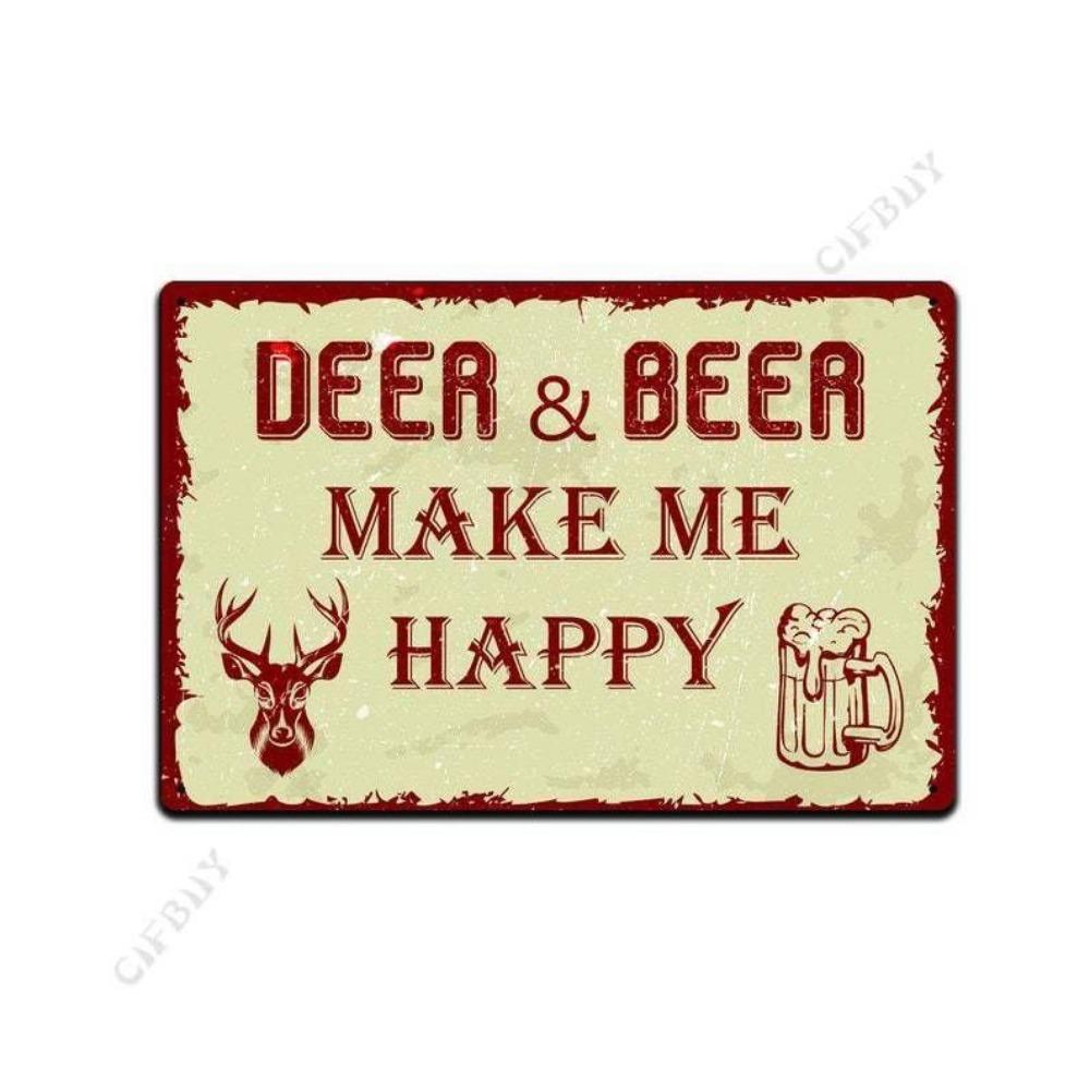 Beer poster on the wall, metal plaque 20x30cm