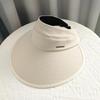 Summer vinyl large brim sunshade sunscreen hat children's outdoor fashion versatile Korean version foldable empty top sun hat