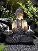 1pc  Lotus   Buddha Statues with LED Lights, Brighten up your backyard, patio, lawn or porch. It is an ideal gift option