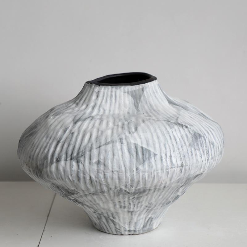 Zen Wabi-Sabi Jingdezhen Ceramic Vase for Flower Arrangements