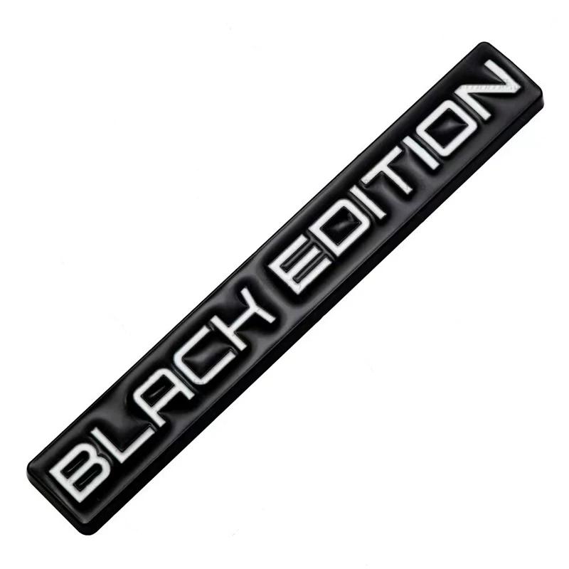 Car Styling 3D Black Edition Decorative Metal Adhesive Logo Rear Trunk Badge Fender Sticker Body Emblem Decal Car Accessory