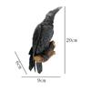 Realistic Bird Statue Black Raven Statue Animal Decoration   Outdoor