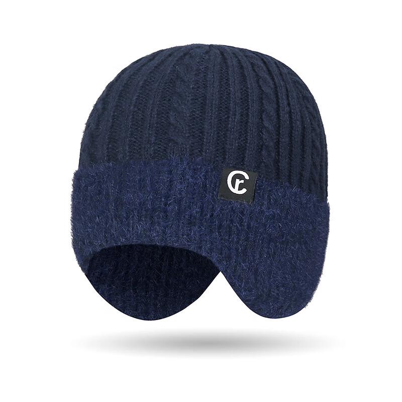 ZHENYUEQI Winter Fleece Lined Faux Mink Knit Hat One Size