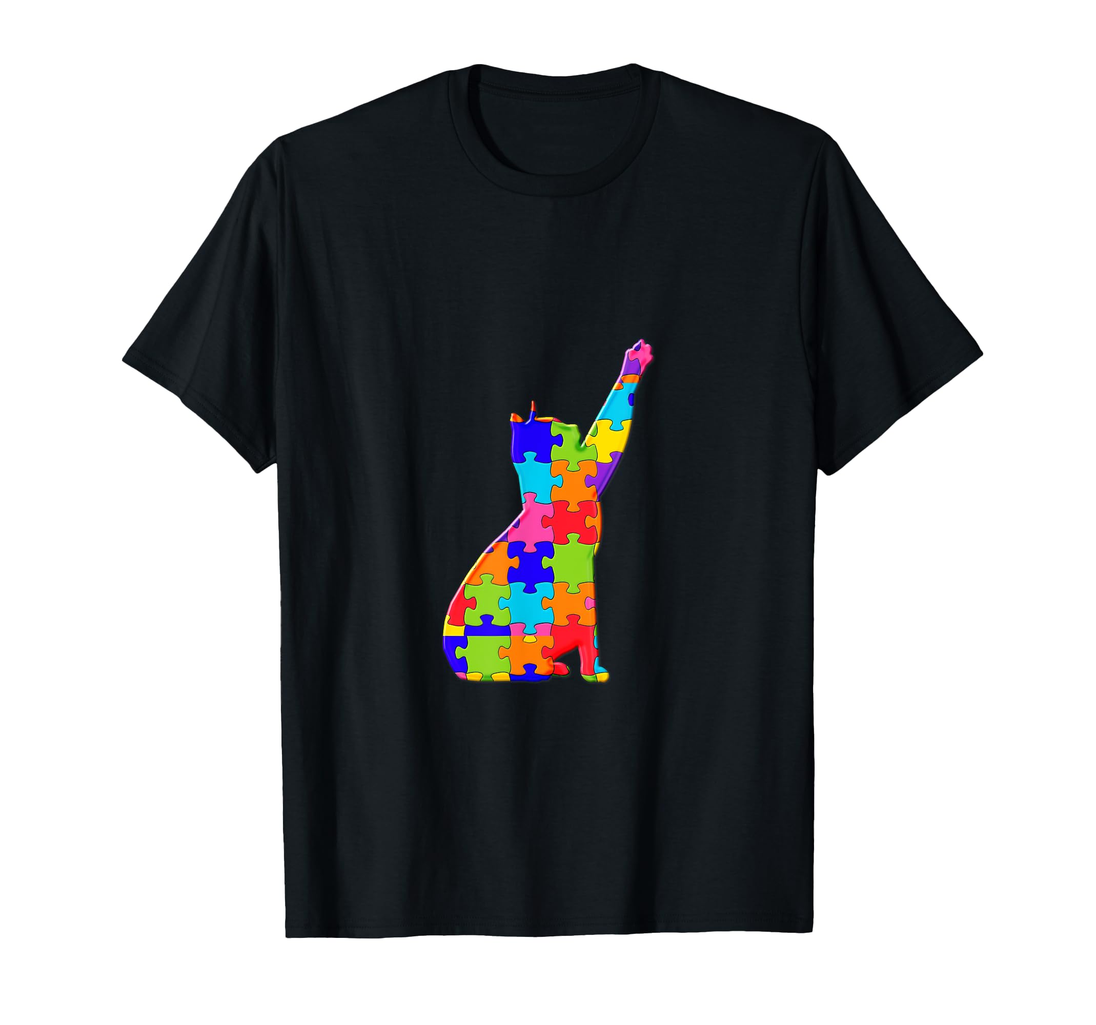 

Cat Jigsaw Puzzle Autism Puzzle T-Shirt