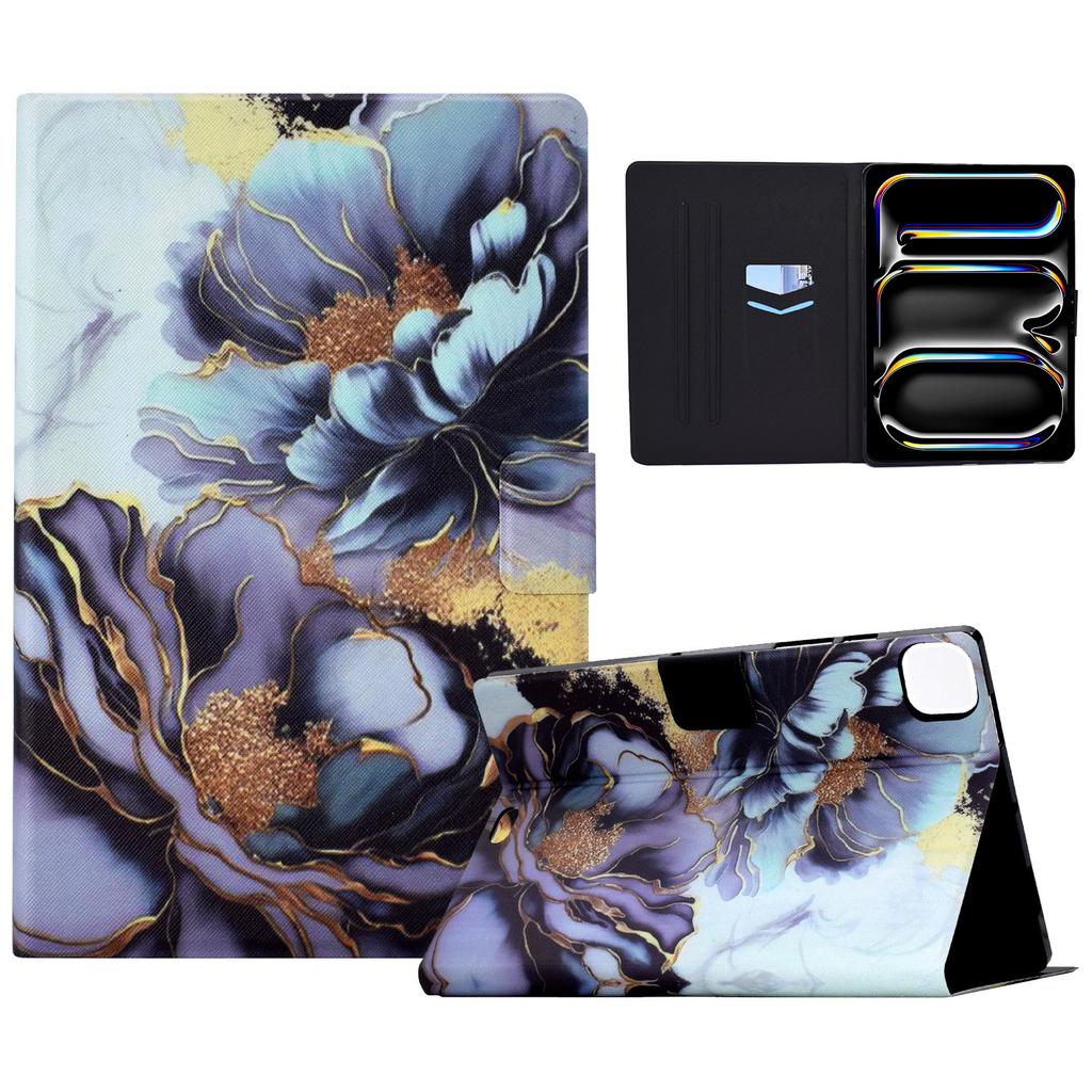 For iPad Pro 11 (2024) Case Pattern Leather Tablet Protective Cover Auto Sleep/Wake