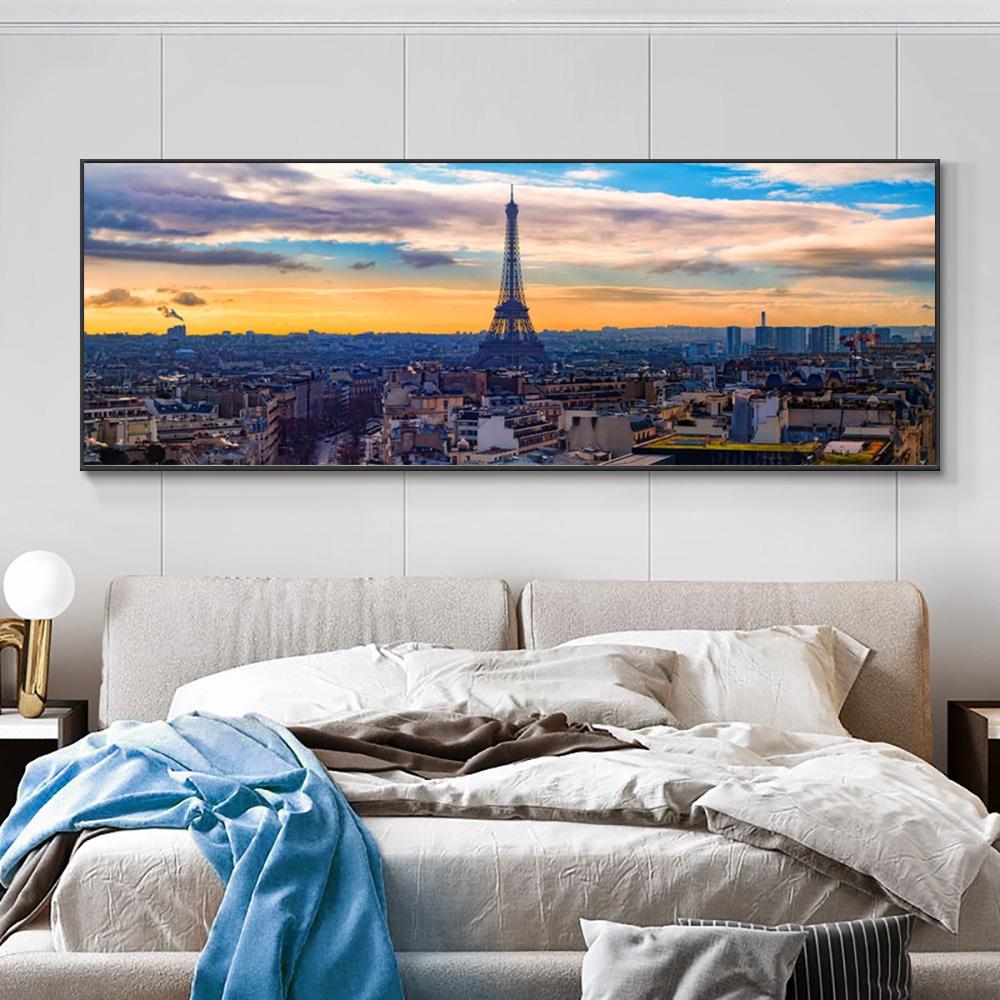 Paris Eiffel Tower Plakáty a obrazy Obraz na plátně Moderní krajina Obrazy na zeď Domácí dekor Architektura Cuadro Bez rámu