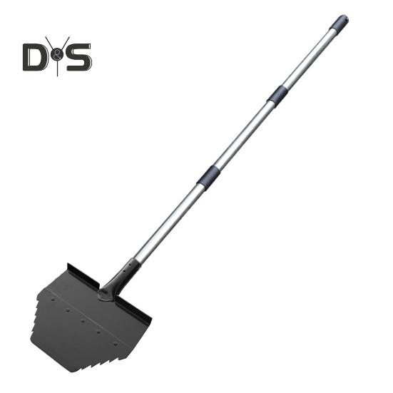 

Скребок для льоду Плоска лопата зі знімною довгою ручкою Потужна лопата для чищення Засіб для видалення бур’янів для саду, тротуару, підлоги, лід, сніг A