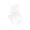 Elegant Feather Hairband with Tulle Bows Old Style Mesh Headband for Women Girls Wedding Party Photo Shoot Accessories