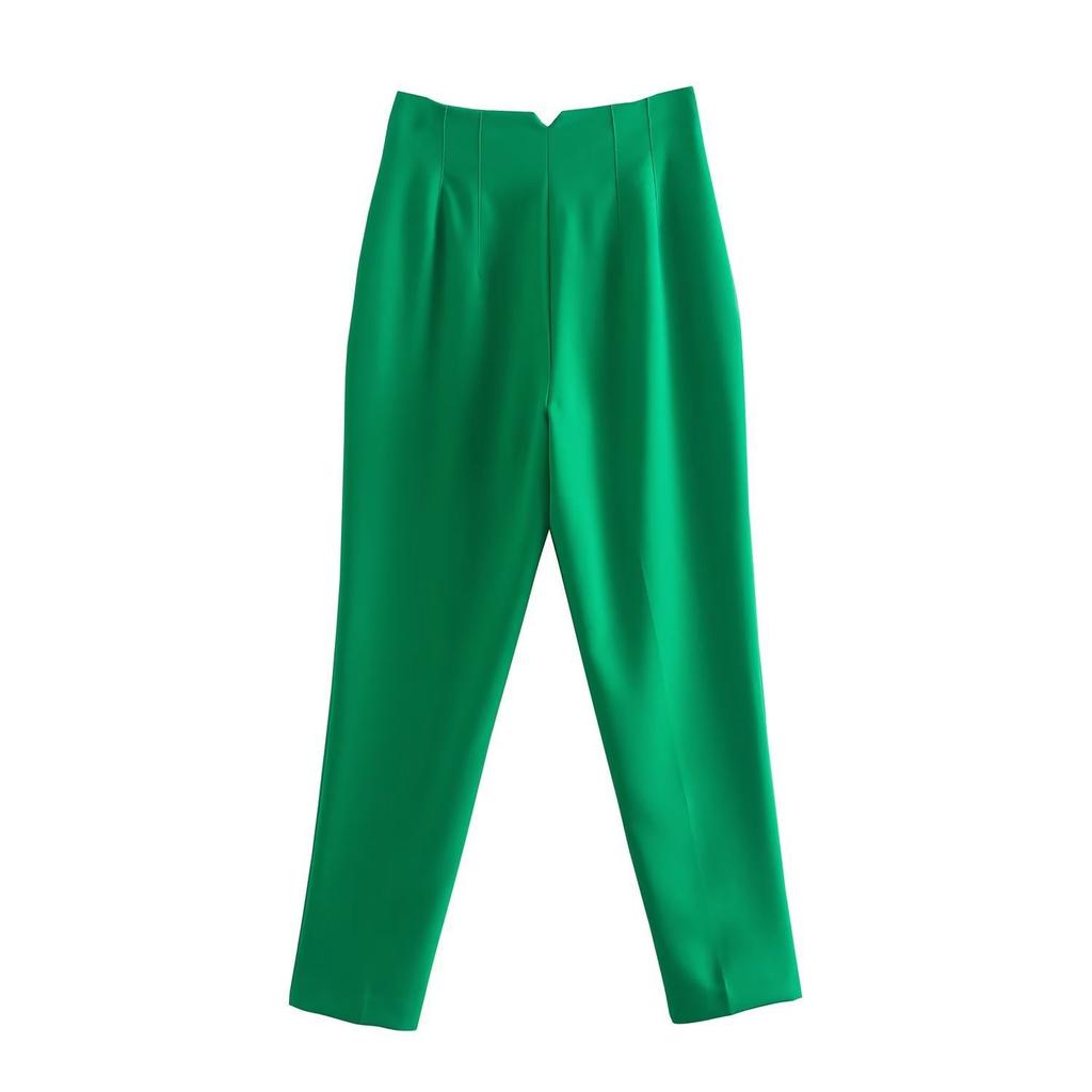 Women's High Waist Straight Leg Pants Double Layer Thick Four-Way Stretch Casual Trousers 35 Colors