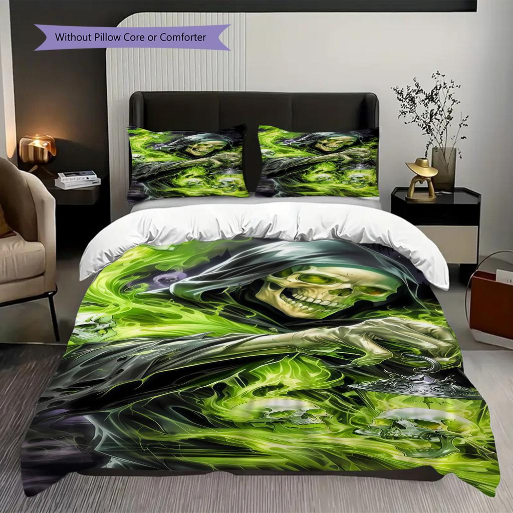 Green Reaper Set Bedding 1 Duvet Cover 2 Pillowcase Without Core Bedding Set Duvet Cover And Pillowcase Christmas Birthday Gift