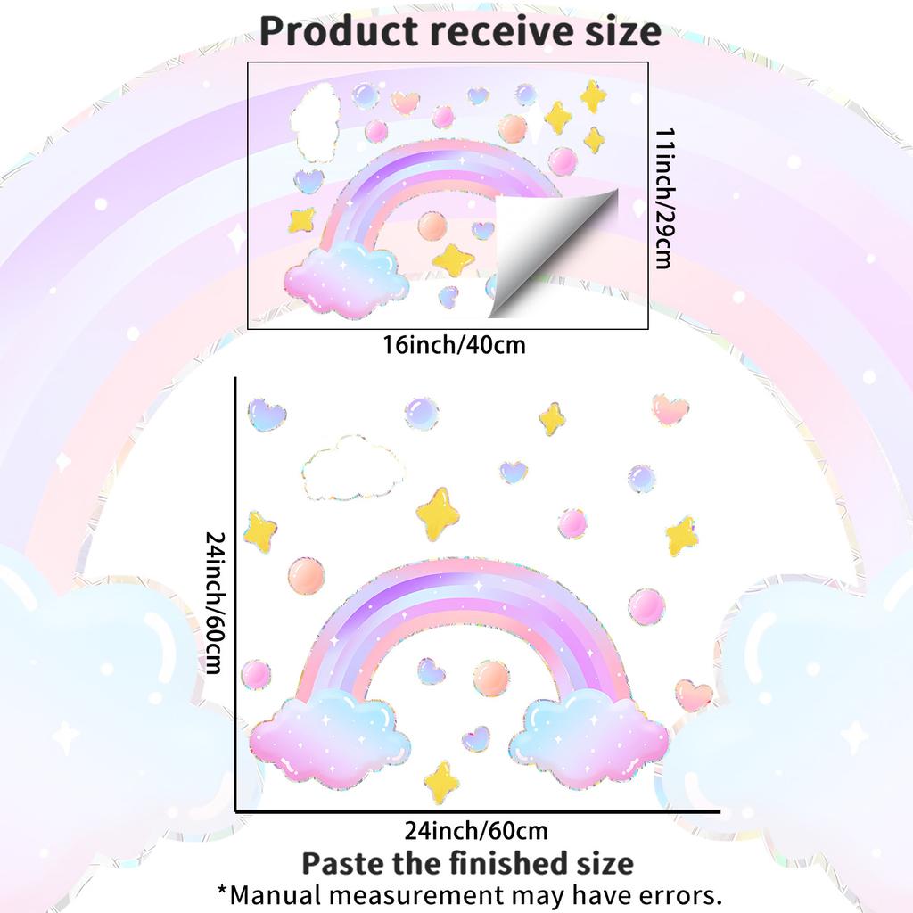 Rainbow Cloud Self-adhesive Living Room Bedroom Living Room Balcony Wall Decoration Stickers