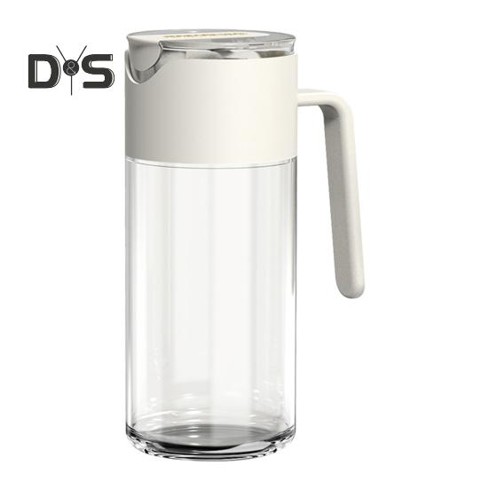 Oil Pot with Handle Large Capacity Food Grade BPA Free Automatic Opening/Closing Transparent Olive Oil Dispenser Bottle