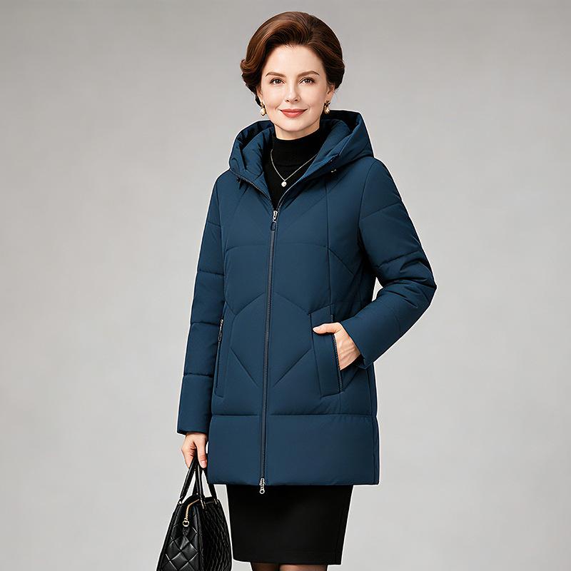 XL large size winter new mother outfit fashionable versatile foreign style cotton-padded clothes loose cotton-padded jackets women's jackets women's