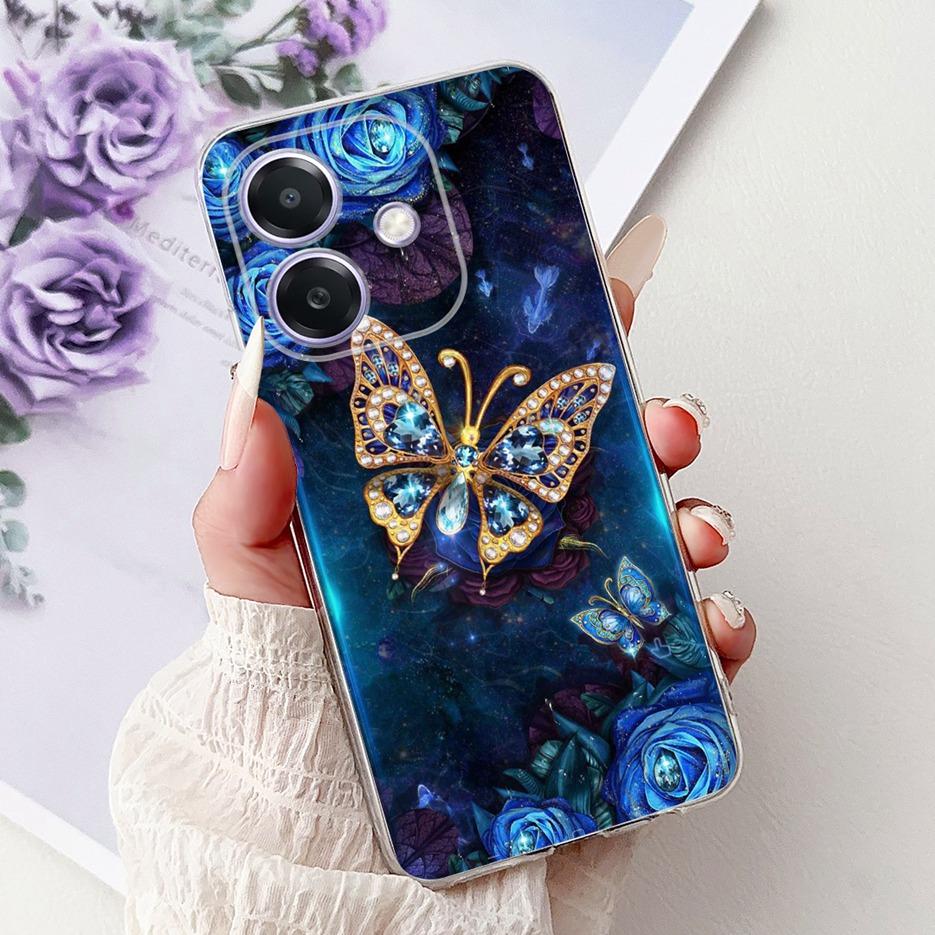 For Oppo A3 A3x 4G Case CPH2641 Luxury Fashion Painted Cover Clear Silicone Phone Case For Oppo A3x OppoA3 OppoA3x 4G Soft Shell