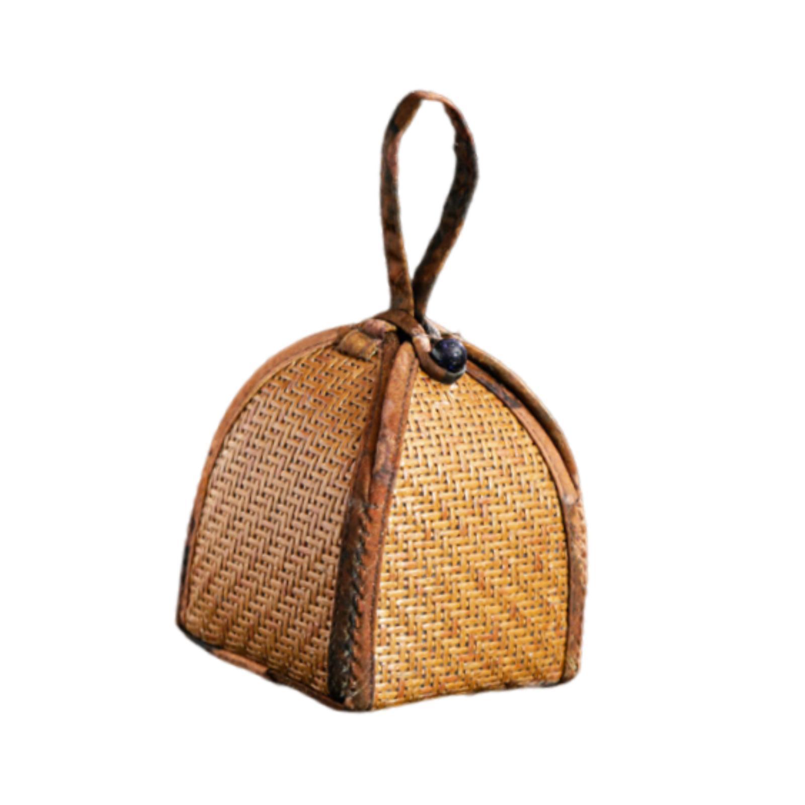 

Elegant Tea Cup Storage Bag Reusable Travel Teacup Holder Protective Case for Home Office and Outdoor Activities коричневий