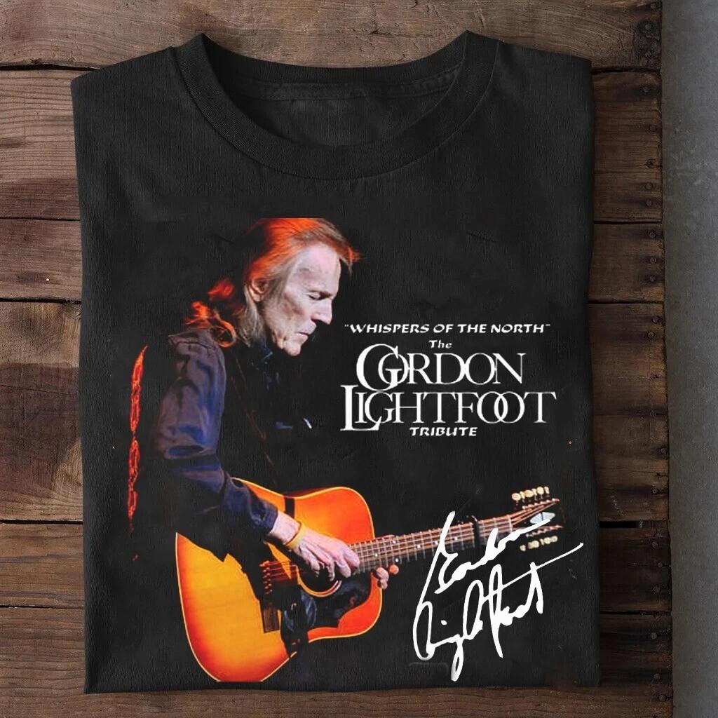 Remembering Gordon Lightfoot Gift For Fan Black Signed All Size Shirt L
