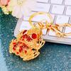 Trend Car Keyring Metal Handbag Accessory Key Chain Ring Diamond-Studded Gold-Devouring Corporate Gift