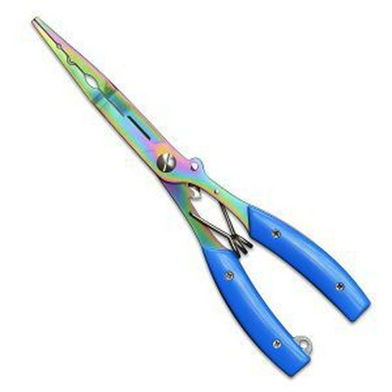 Multi-Functional Stainless Steel Fishing Pliers with Straight Jaw, Fish Gripper, Scissors, Hook Remover, and Ring Opener