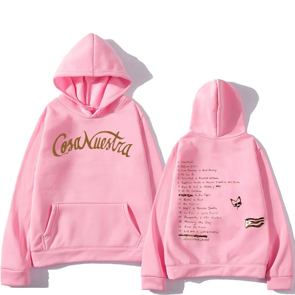 Rauw Alejandro New Album Cosanuestra Sweatshirts Vintage Classic Pattern Hoodies Creative Trend Clothes Fall Loose Soft Pullover