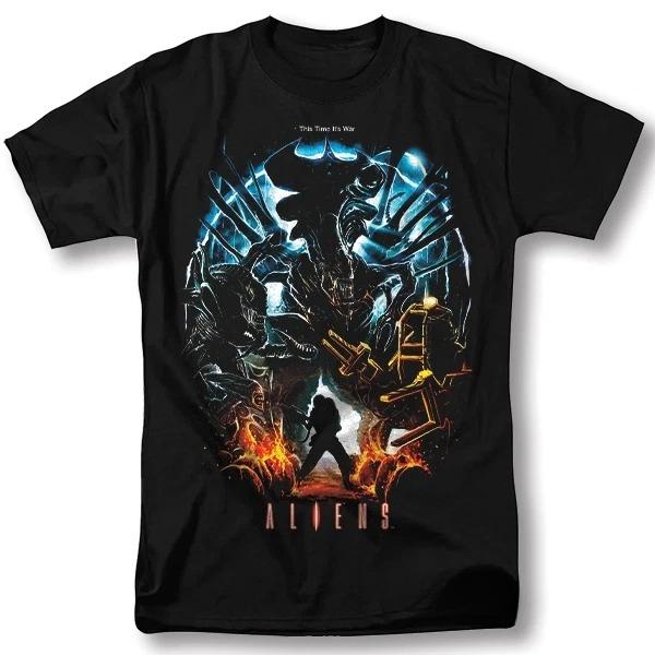 Alien Shirt Classic Movie Poster Vintage Graphic Design TShirt S