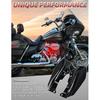 Amazicha Vivid Black Mid Frame Air Heat Deflectors Trim Left Right Set Compatible for Harley Touring and Trike 2009-2024 Models Without Cool Flow Fan