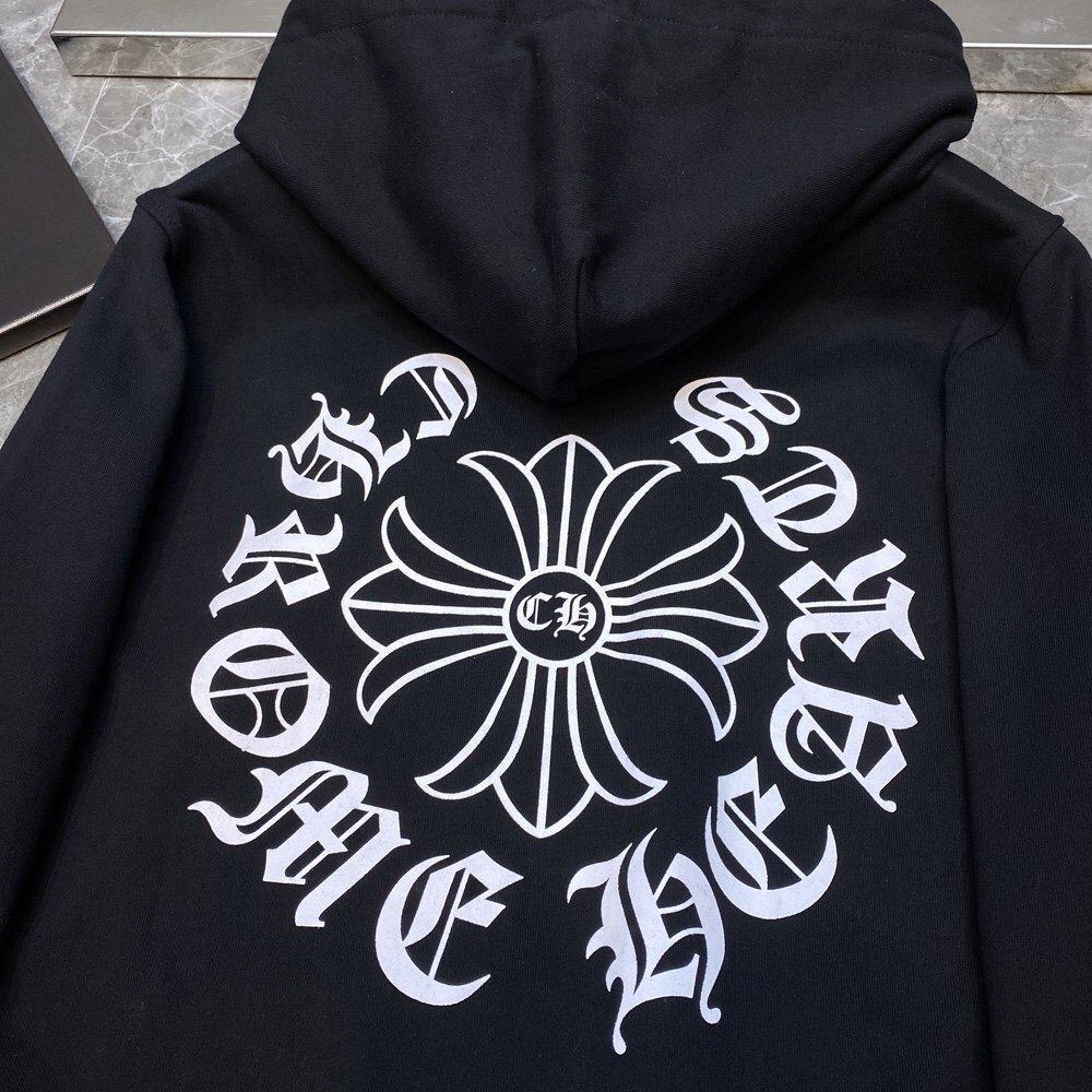 8084 CHROME HEARTS 2025 New Spring and Autumn Plus-size Thin Style Classic Style Logo Hooded Sweatshirt for Couples